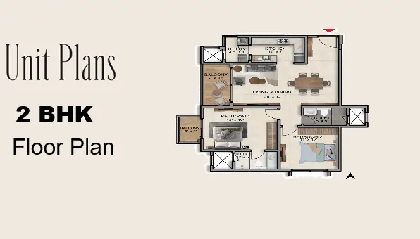 Prestige Falcon City Chennai 2 BHK Floor Plan Prestige Falcon City Chennai 2 BHK Floor Plan