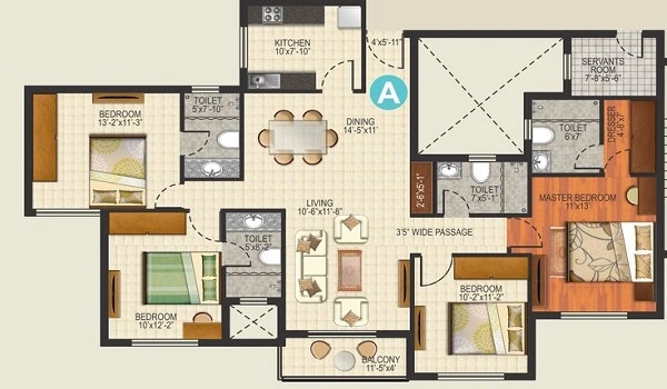 Prestige Falcon City Chennai 4 BHK Floor Plan Prestige Falcon City Chennai 4 BHK Floor Plan
